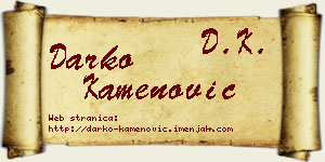 Darko Kamenović vizit kartica